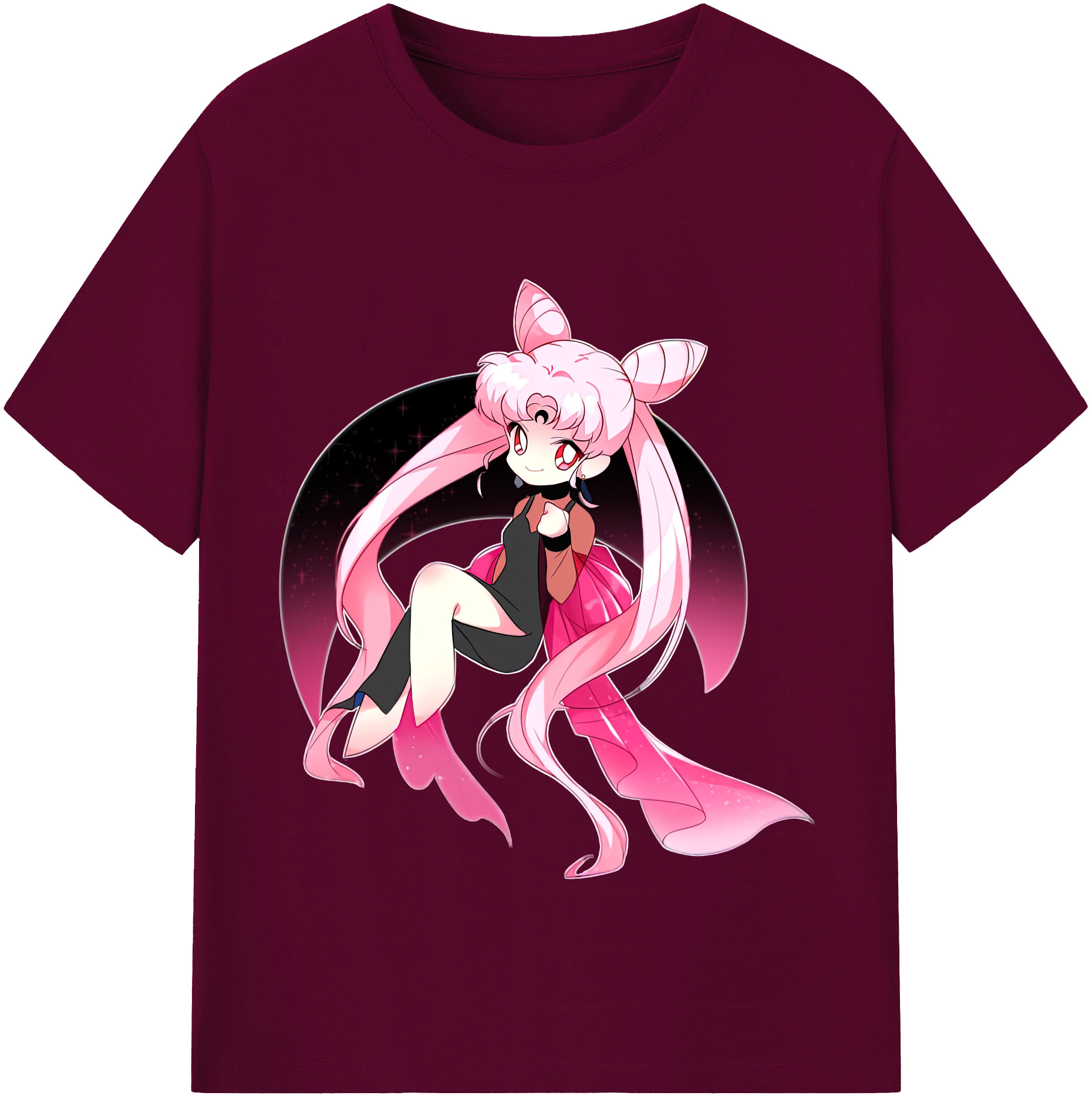 （画像用） 美少女戦士セーラームーン ちびうさ Sailor Moon Chibiusa Tsukino Usagi Small Lady Serenity レディースカジュアルプリントTシャツ（綿100％）